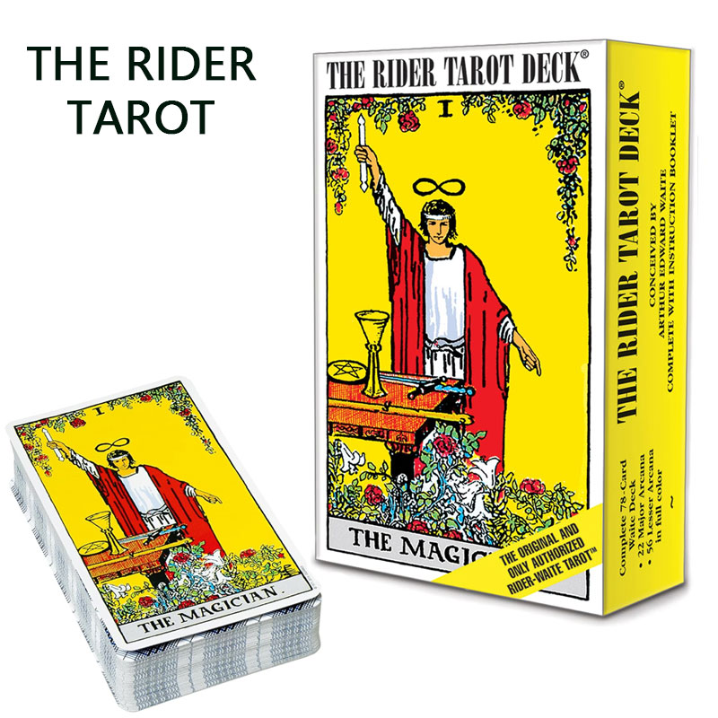 Tarot Deck With Guidebook - 本格的なライダーウェイト・タロットデッキ、初心者と上級者向けの英語/スペイン語ブックレット付き。