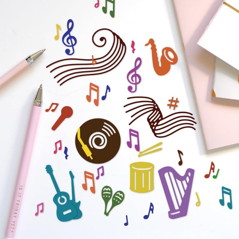 2 個 27 スタイル音符切削ダイスグリーティングカード作成 - Blank Sheet Music Notebook のレビューと価格