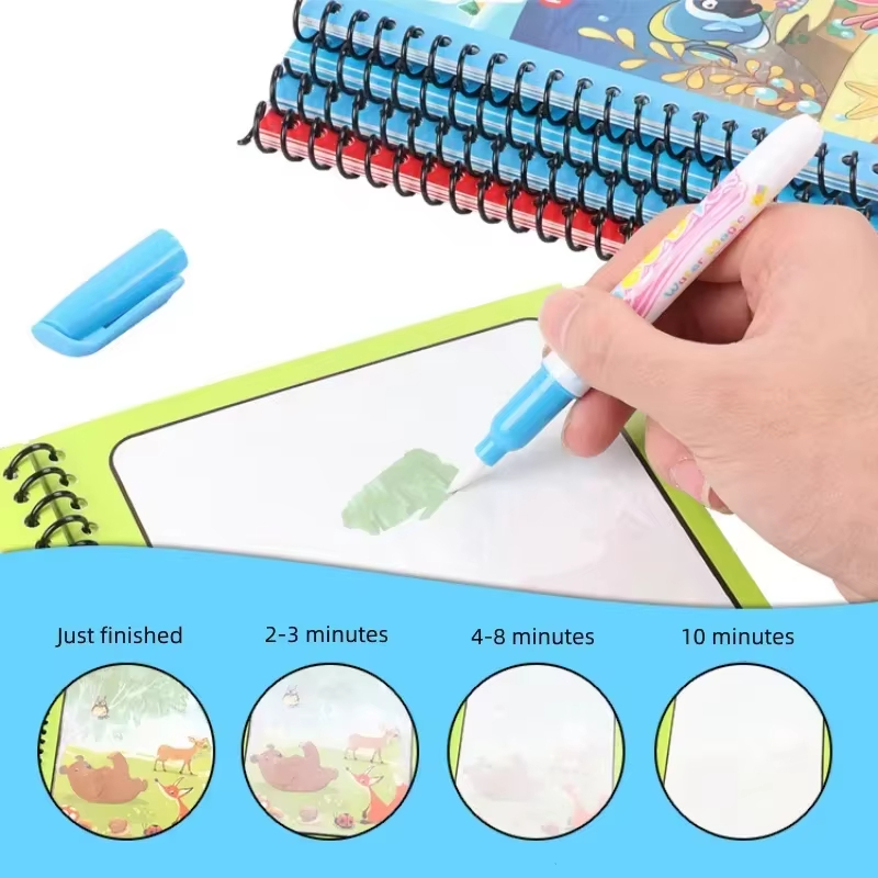 1pc 再利用可能な水描画ブック マジックウォーターブック  - Reusable Water Magic Coloring Book のレビューと価格